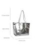 Metallic Shoulder Tote Bag Funky for Women