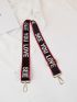 Letter Graphic Bag Strap