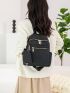 Minimalist Classic Backpack Zipper Front Fashion Backpack With Coin Purse