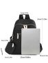 Minimalist Classic Backpack Zipper Front Fashion Backpack With Coin Purse