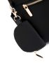 Minimalist Classic Backpack Zipper Front Fashion Backpack With Coin Purse