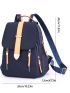 Zip Front Metal Decor Flap Backpack