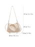 Minimalist Square Bag White PU Drawstring For Daily