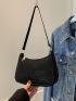 Studded Decor Shoulder Bag Colorblock Hobo Bag