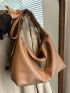 Minimalist Shoulder Bag Zipper Hobo Bag