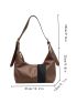 Minimalist Shoulder Bag Zipper Hobo Bag