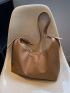 Minimalist Shoulder Bag Zipper Hobo Bag