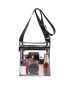 Minimalist Clear Bag Stadium Approved Clear Concert Crossbody Purse Bag with Inner Pocket and Adjustable Strap