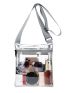 Minimalist Clear Bag Stadium Approved Clear Concert Crossbody Purse Bag with Inner Pocket and Adjustable Strap