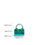 Mini Chain Decor Satchel Bag Metallic Square Bag