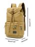 Patch Decor Functional Backpack Minimalist Flap Backpack Camping Bag