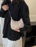 Studded Decor Hobo Bag Chain Fashion