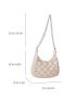 Studded Decor Hobo Bag Chain Fashion