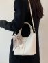 Twilly Scarf Decor Bucket Bag With Inner Pouch