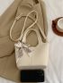 Twilly Scarf Decor Bucket Bag With Inner Pouch