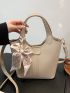 Twilly Scarf Decor Bucket Bag With Inner Pouch