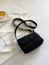 Mini Black Crossbody Bag Flap Messenger Bag