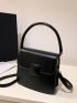 Mini Top Handle Square Bag Black Satchel Bag