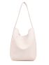 Minimalist Bucket Bag White Hobo Bag for Work