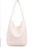 Minimalist Bucket Bag White Hobo Bag for Work