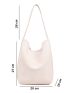 Minimalist Bucket Bag White Hobo Bag for Work