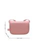 Letter Graphic Crossbody Flap Square Bag