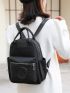 Minimalist Fashion Backpack Patch Decor Classic Backpack