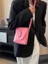 Mini Plain Crossbody Pink Square Bag