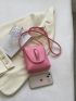 Mini Plain Crossbody Pink Square Bag