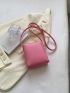 Mini Plain Crossbody Pink Square Bag