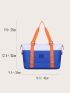 Colorblock Large Capacity Duffel Bag