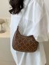 Studded Decor Hobo Bag