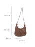 Studded Decor Hobo Bag