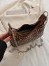 Studded Decor Hobo Bag