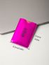 Mini Neon Pink Card Holder Letter Decor Classic Card Holder RFID Anti-theft