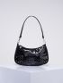 Studded Decor Hobo Bag