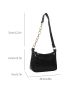 Small Hobo Bag Crocodile Embossed Solid Color