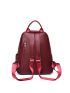 Studded Decor Fashion Backpack Zip Front Classic Backpack