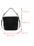 Litchi Embossed Square Bag Fringe Decor PU For Daily Life