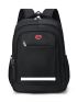 Colorblock Functional Backpack Metal Decor Laptop Backpack