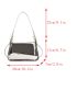 Metallic Flap Baguette Bag Funky Silver