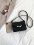 New Mini Black Flap Simple Women's Crossbody Bag