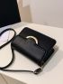 New Mini Black Flap Simple Women's Crossbody Bag