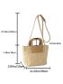 Vacation Straw Bag Double Handle Paper For Summer