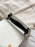 White Novelty Bag Adjustable Flap Crossbody Bag For Daily