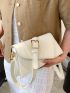 White Novelty Bag Adjustable Flap Crossbody Bag For Daily