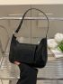 Small Hobo Bag Crocodile Embossed Minimalist Elegant