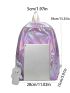 Large Classic Backpack Holographic With Cartoon Bag Charm