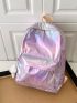 Large Classic Backpack Holographic With Cartoon Bag Charm