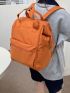 Chinese Character Embroidered Classic Backpack Large Capacity Preppy For School